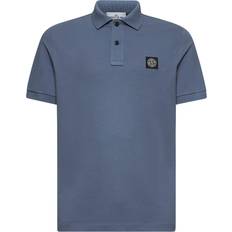 Stone Island Men Polo Shirts Stone Island Organic Cotton Elastane Piqué - Blue