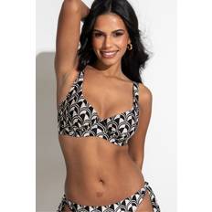 DD Bikini Tops Pour Moi Casablanca Underwired Non-Padded Bikini Top - Black/White