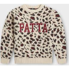 Leopard Tröjor Leopard Borstad Stickad Tröja Multifärgad - Beige