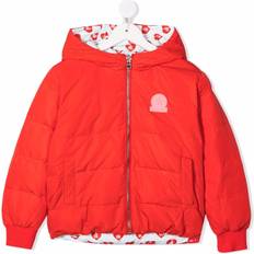 Lanvin Heart Print Reversible Bomber Jacket - Red