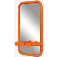 Orange Speglar Spinder Design Retro Spegel Orange Väggspegel
