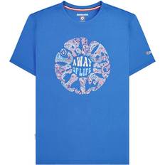 Lambretta T-shirts Lambretta Mens SS24 Paisley Roundel T-Shirt - Dark Blue