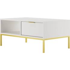 Kocot Kids Austin Tv Bord 100 Vit Guld Soffbord