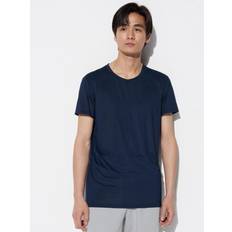 Uniqlo Clothing Uniqlo Japan Airism Crew Neck T Short Sleeve - Navy