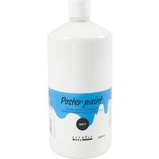 White Tempera Paints Creativ Company Temperamaling Mat 1000 ml Hvid