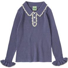Lila Pikétröjor Barnkläder FUB Ribbad Polo - Dusty Violet