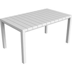 Tavoli da Pranzo da Esterno Tavolo Davide 6 Posti in Polipropilene 147 x 88 x 74 cm Bianco