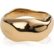 Smycken Mockberg Wavy Bolded Large Ring - Gold