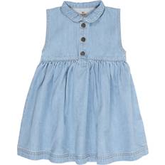 Copenhagen Colors Organic Denim Dress With Collar - Blue Indigo