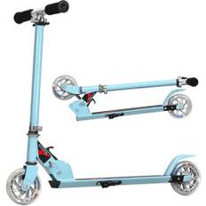 Kick Scooter Höjdjusterbar Barnskoter Hopfällbar Med 2 Hjul Blå