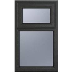 Window Shutters Crystal uPVC A Rated Top Hung Opener 1190mm x 1115mm Obscure Glazing Window Shutter
