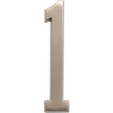 Hillman 4-Inch Die Cast Self-Adhesive House Address Brushed Nickel
