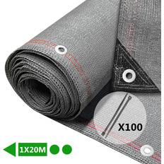 Vounot Brise Vue Occultant HDPE 150g m² 1x20m Gris