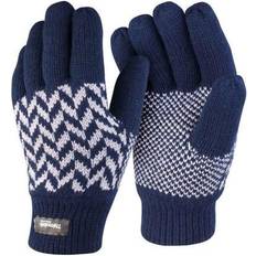 Result Unisex Adult Thinsulate Patterned Gloves - Grey/Black