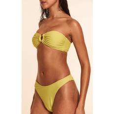 PrettyLittleThing Lime Ribbed Tanga Bikini Bottoms - Green