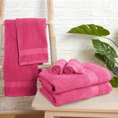 Pink Guest Towels Brentfords 100% Cotton Hand 1PC Guest Towel Pink