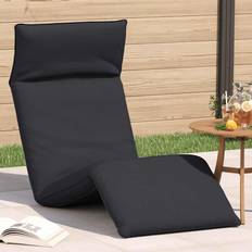 Hopfällbar solstol Utemöbler vidaXL Hopfällbar Solstol Svart 175x54x8,5 cm Oxfordtyg