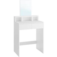 Coiffeuses Vasagle Avec Grand Miroir Avec 2 Tiroirs Et 3 Compartiments Coiffeuse