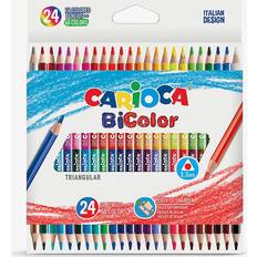 Bicolour Triangular Colouring Pencils Set of 24