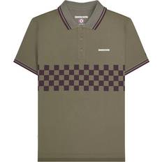 Lambretta Polo Shirts Lambretta SS25 Two Tone Tipped Polo Shirt - Khaki