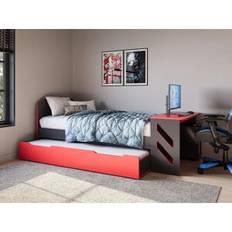 Flair Portal Gaming Single Black Frame Bed
