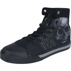 EMP Black Premium Sneaker with Skull Print - Black