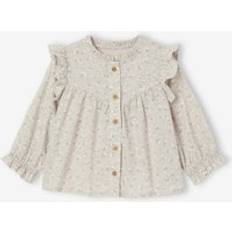 Grey Blouses & Tunics Children's Clothing Vertbaudet Ruffled Blouse for Babies - Grey