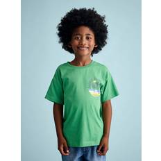 Boys' T-shirt with Chest Motif - Green