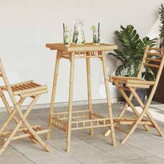 vidaXL Square 55x55x100 cm Bamboo Outdoor Bar Table