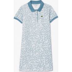 Lacoste Dresses Lacoste Printed Cotton Polo Dress - White/Blue