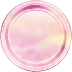 Creative Party Paper Iridescent Dinner Plate Pack of 8