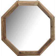 Milani Di Design Moderno In Legno Di Pino Riciclato Massiccio 74 x 3 x 74 cm Specchio da Parete