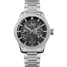 Ingersoll Watches Ingersoll Bronc Automatic Black Skeleton Dial Stainless Steel Bracelet Watch