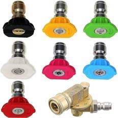 Pressure Washers & Power Washers FitVille Pressure Washer Accessory Kit 7 Power Tips 1/4 in 4500 Psi 8 Pack