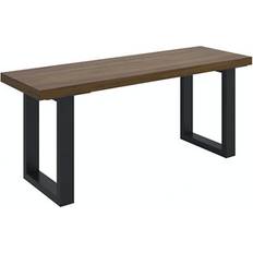 B&Q Benches B&Q Matt Dark Oak Effect 112.4 cm Settee Bench