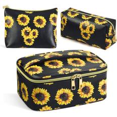 Gold Cosmetic Bags Tianfu 3 Pcs Makeup Bag for Women - Waterproof Organizer