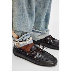 Black - Women Boat Shoes Jeffrey Campbell Yachting Day Boat Shoes - Black Ruboff