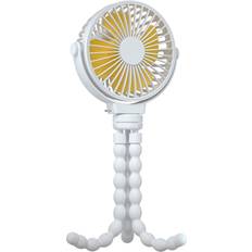 Hand Held Fans Fresh Fab Finds FFF-White-GPCT4207 Portable Baby Stroller Fan