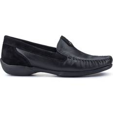 Skor Pavers Leather Moccasins - Black