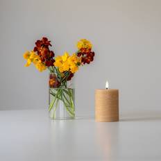Beige LED-ljus Luna LED Pillar Candle Ø 7.5 x 10 cm Beige LED-ljus