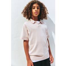 H&M Dreng Finstrikket Poloshirt - Lyserød