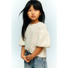 White Blouses & Tunics Children's Clothing H&M Girls Cotton Muslin Blouse - White