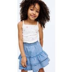 H&M Girls Blue Tiered Denim Skirt - Blue