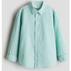 H&M Boys Long-sleeved Cotton Shirt - Green