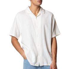 Fat Moose Mylo S/S Shirt Herr Kortärmade Skjortor - Ecru