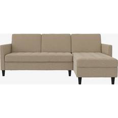 Dorel Home 3-Personers Sovesofa Med Chaiselong Presley Brun Sofa