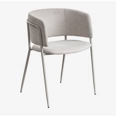 Sklum Nalon Gestoffeerde Eetkamerstoel Tapioca Beige Stof Gebroken Wit