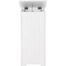 Costway White Wooden Laundry Bin 70 x 37 x 11 cm