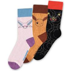 Difuzed Pokémon Socks 3-Pack Eevee Evolution 2.0 - Multifarvet
