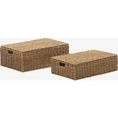 Kave Home Tossa Set Om 2 Brun Korg 2st